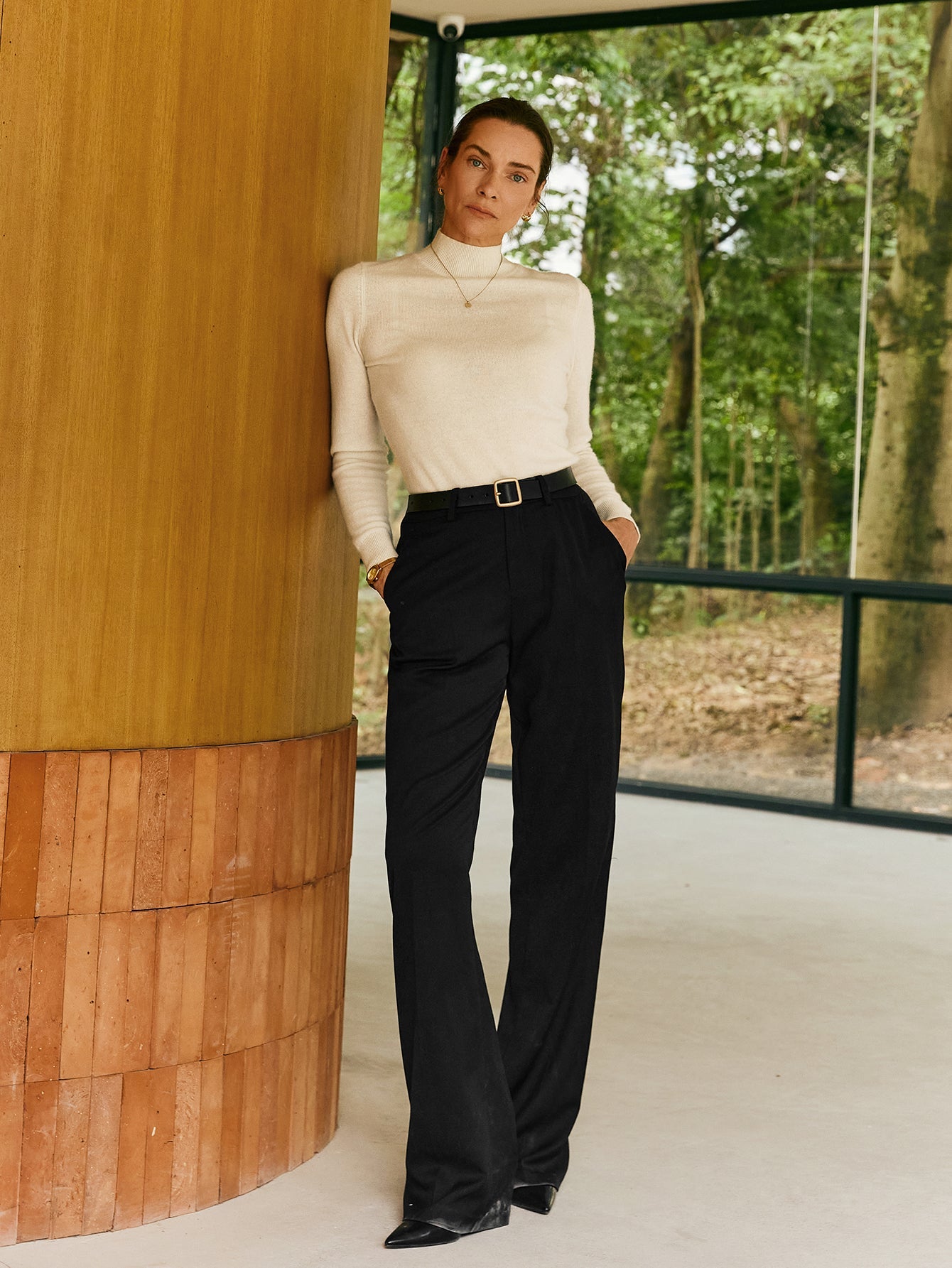 100% Cashmere Mock Neck Sweater - Callalina