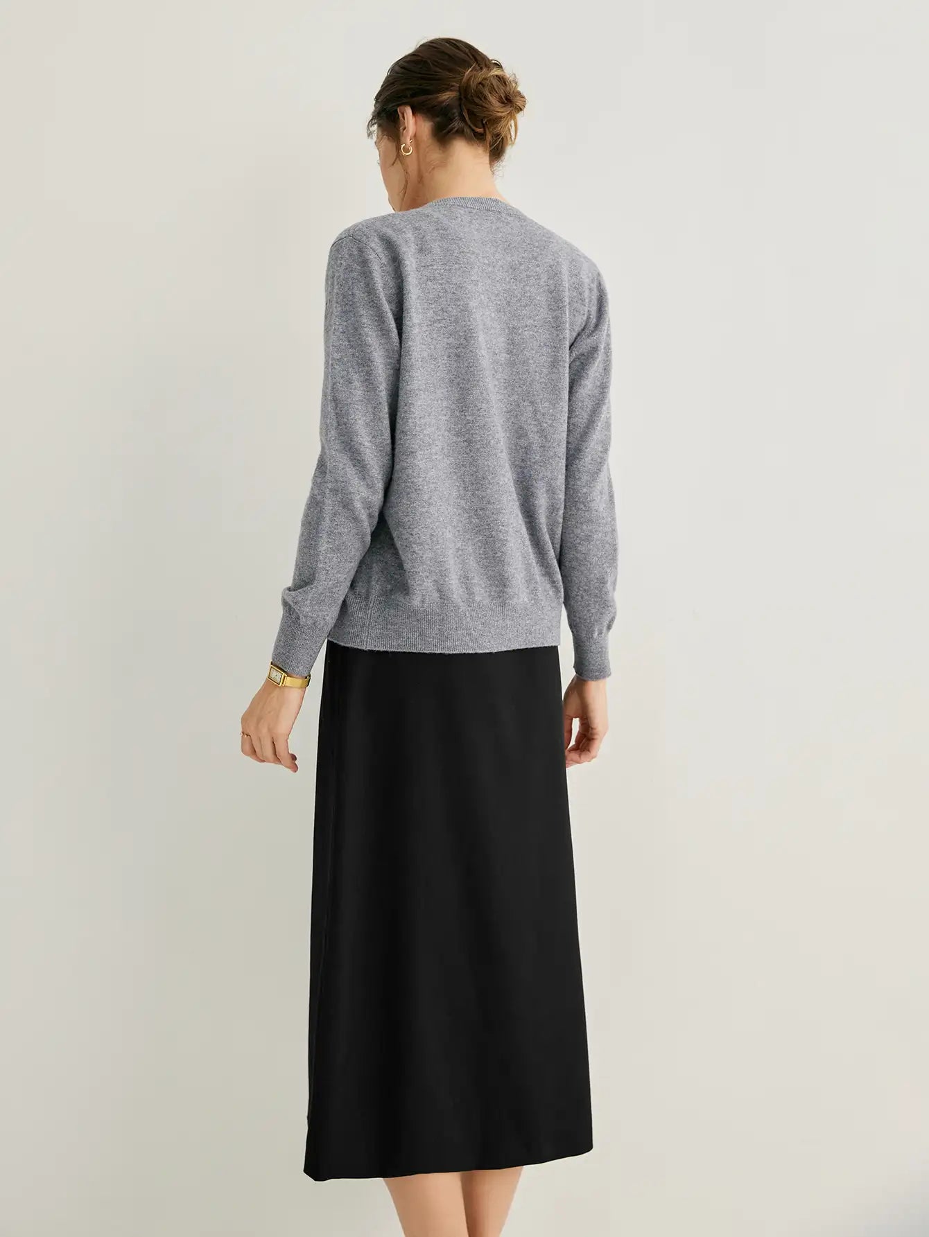 Wool-blend Classic A-line Skirt