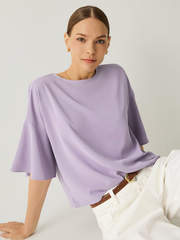 Butterfly Sleeves Boxy Fit Blouse