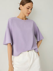 Butterfly Sleeves Boxy Fit Blouse - Callalina