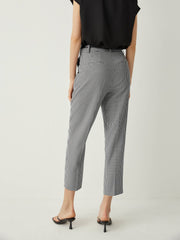 Gingham High Rise Cropped Pants - Callalina