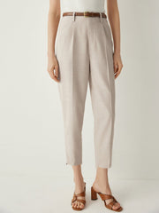 High - Low Hem High Rise Cropped Pants - Callalina