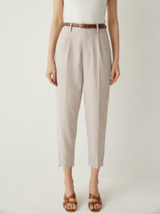 High - Low Hem High Rise Cropped Pants - Callalina