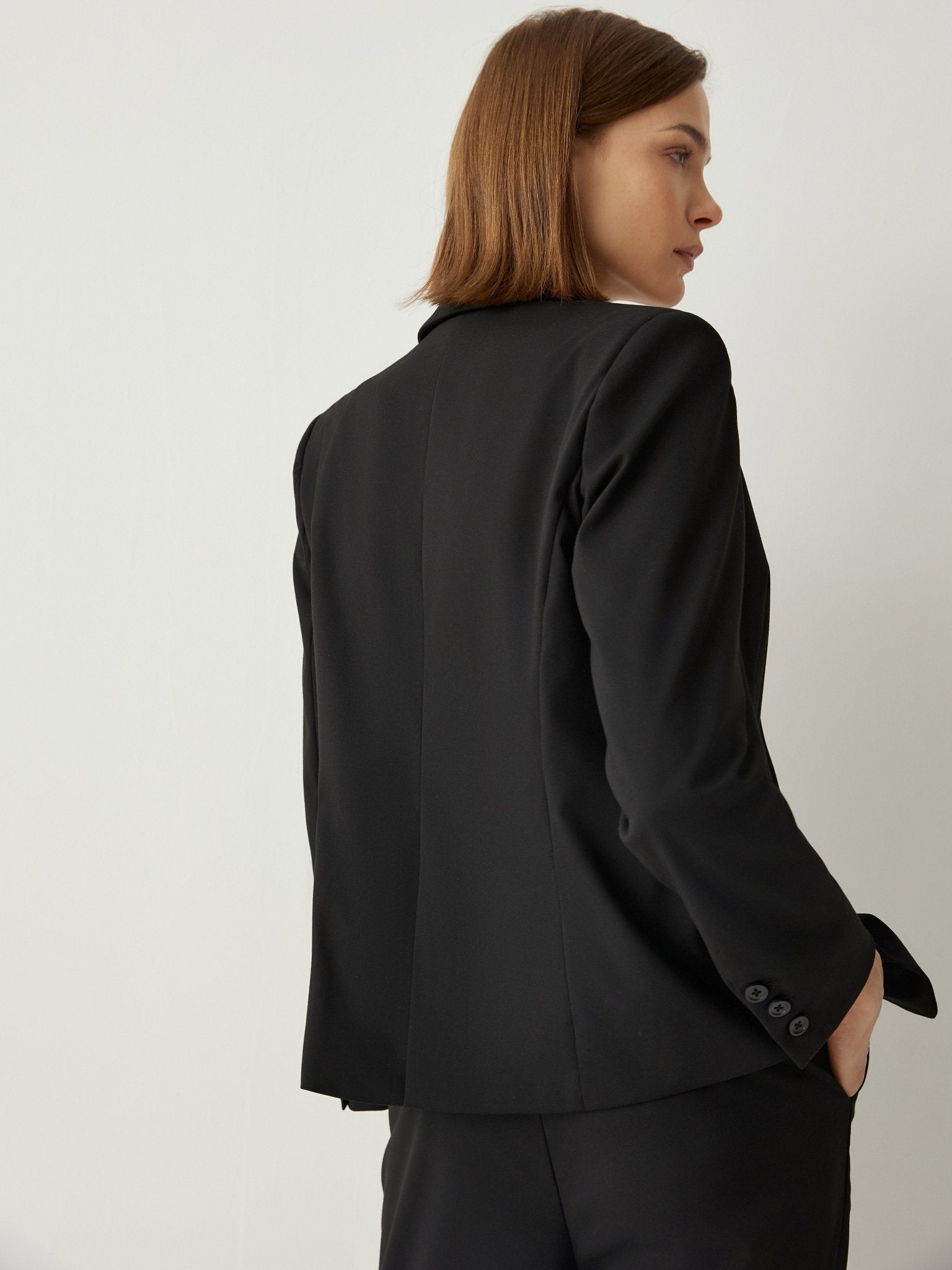 Notched Collar Single - Breasted One Button Blazer - Callalina