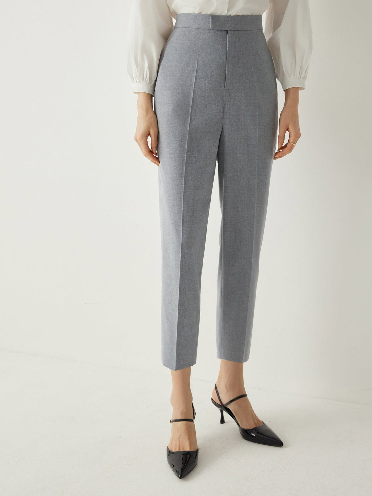 Regular Fit High Rise Cropped Pants - Callalina