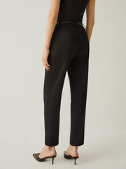 Wool - blend High Rise Classic Cropped Pants - Callalina